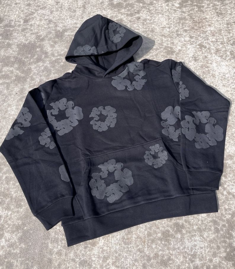 Black Denim Tear Hoodie