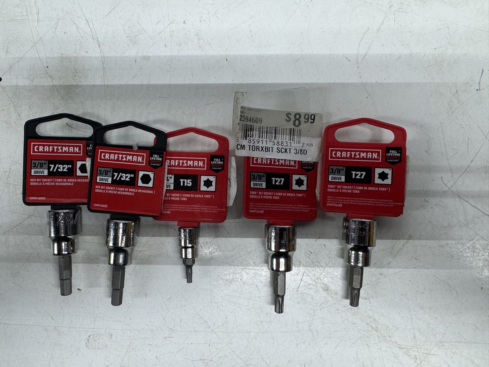 (5) Craftsman 3/8” Drive Torx Sockets. $20 Takes All 5. Must Pick Up