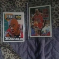 2 Micheal Jordans Cards 