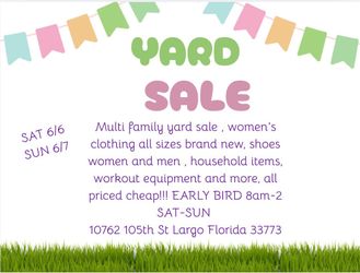 Multi family yard sale