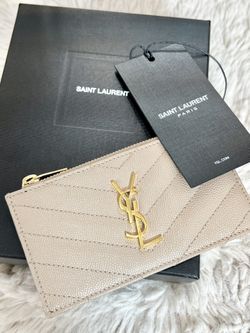 YSL Cassandre Matelasse Zipped Card case