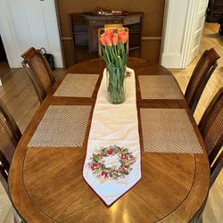 Antique Dining Table And Six Chairs
