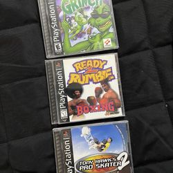 PlayStation 1 Games/ Tony Hawk 2/ Ready 2 Rumble/ The Grinch