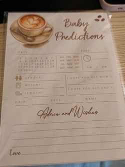 Free Baby shower activity cards