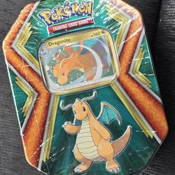 Pokemon TCG Dragonite Tin With 3 Packs Card Booster Packs - Factory Sealed 2019