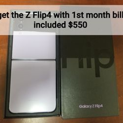 Z Flip 4 Brand new Sealed 1st Month Bill Included 