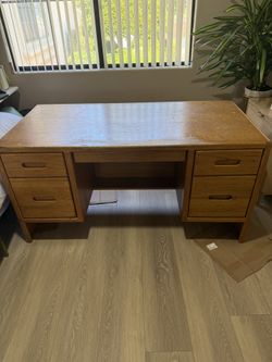 Oak office desk