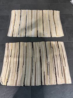 Set of 2 Woven Rag Rugs