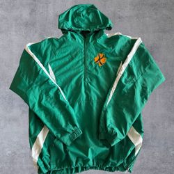 Sport-Tek JST63 Shamrock Anorak Windbreaker Jacket Green Gold Irish St Patricks Day