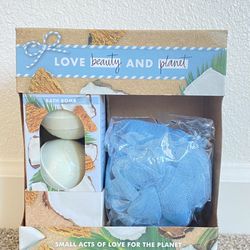 Love Beauty & Planet 2 Bath Boms and 1 loofah