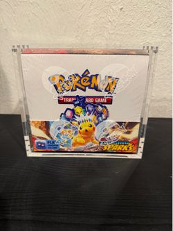Pokemon Surging Sparks Booster Box with acrylic case