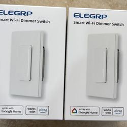 NEW ELEGRP - Smart Wi-Fi Dimmer Switch - White 2pk