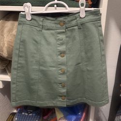 Green Mini Skirt