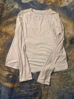 Lulu White Long Sleeve Athletic Top