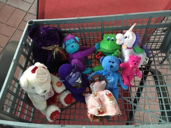 Assorted stuffed animals