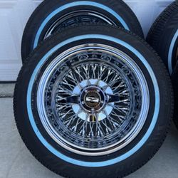13” Wire Wheels With Tires 