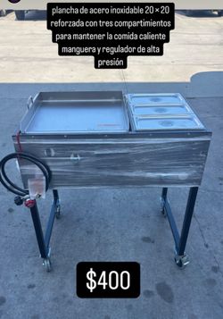 Plancha De Accero Con Quemadores I Con. Vaporera 