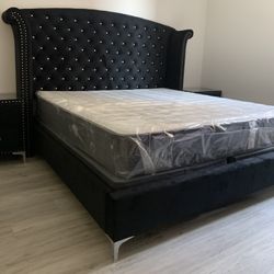 New In Box King Bed Frame With Mattress (Read Description Below)