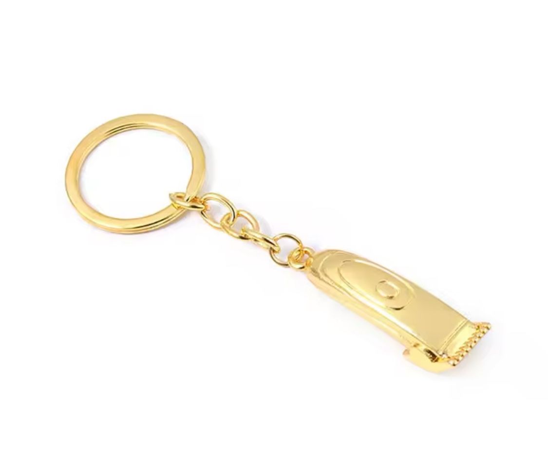 Brand New Golden Color Clippers Keychain Barber or Stylist Gift