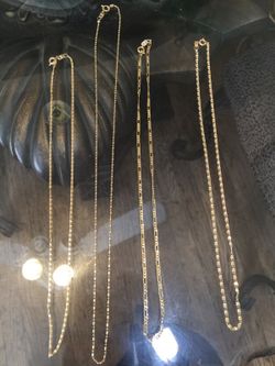 Gold plated necklaces
