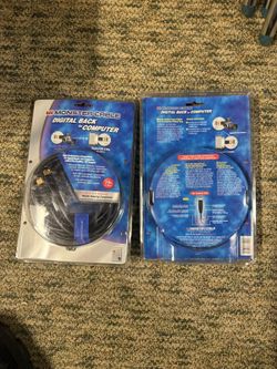 2x Monster Cable Digital Back to Computer Cables - New, Sealed