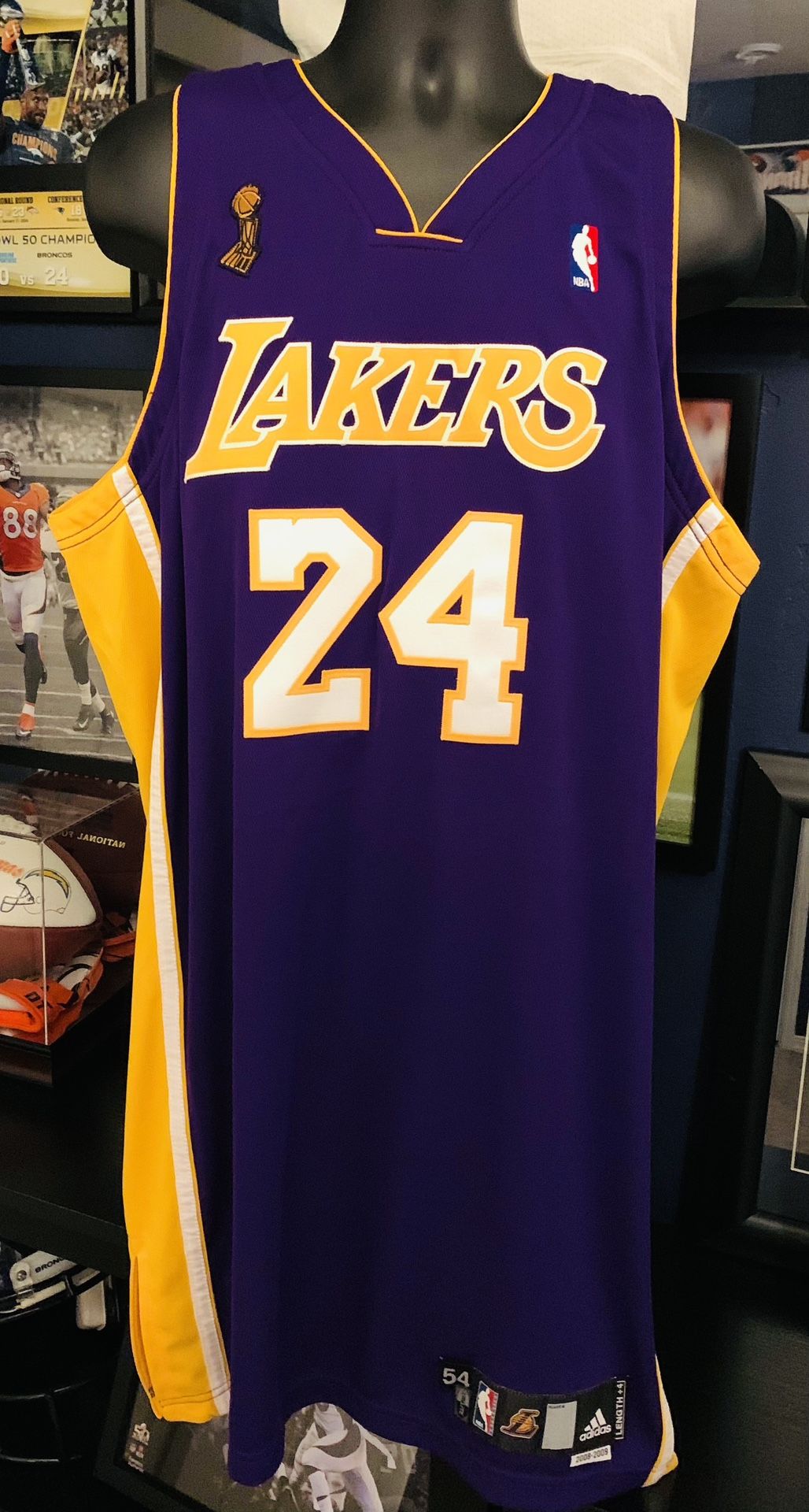 Kobe Bryant Adidas Authentic Team Issued Away Lakers NBA Finals