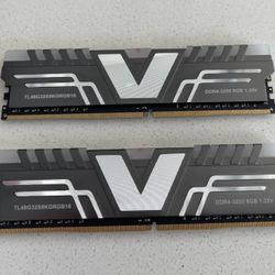 V-Color Prism DDR4 16GB (8GBx2) 3200MHz (PC4-25600) CL16 RGB Gaming Desktop PC Computer RGB  Ram Memory Module UDIMM 1.35V- Grey 