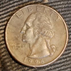 1996 D Quarter Mising Clad Layer Ms65 Coin Excellent Detail 