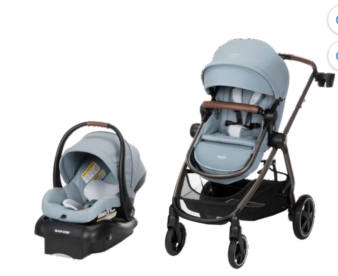 Maxi-Cosi Zeliaâ„¢ Luxe 5-in-1 Modular Travel System in New Hope grey, open box*