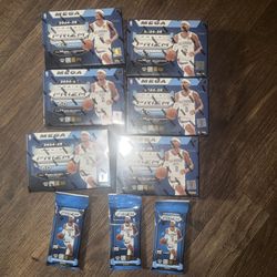 (6) 2024-25 Prizm Basketball Megas (3) Value Fat Packs 
