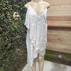 Women’s Free People Silvery White Flowy Goddess Dress Size Small 
