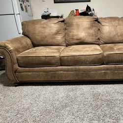 Faux Leather Couch Pullout Bed