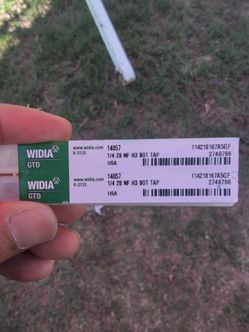 WIDIA GTD 1/4-28 NF H3 Bottoming Taps - Lot of 2