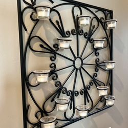 Iron Wall Hanging Votive Candle Holder Decor Spa