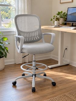 Tall Office Chair Grey