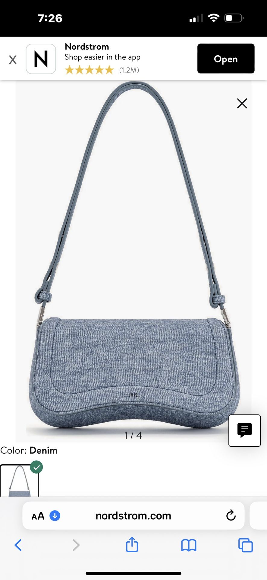 Joy Denim Shoulder Bag