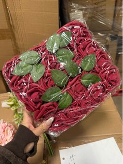 25pcs Artificial Flowers | Real Looking Fake Roses With Stem