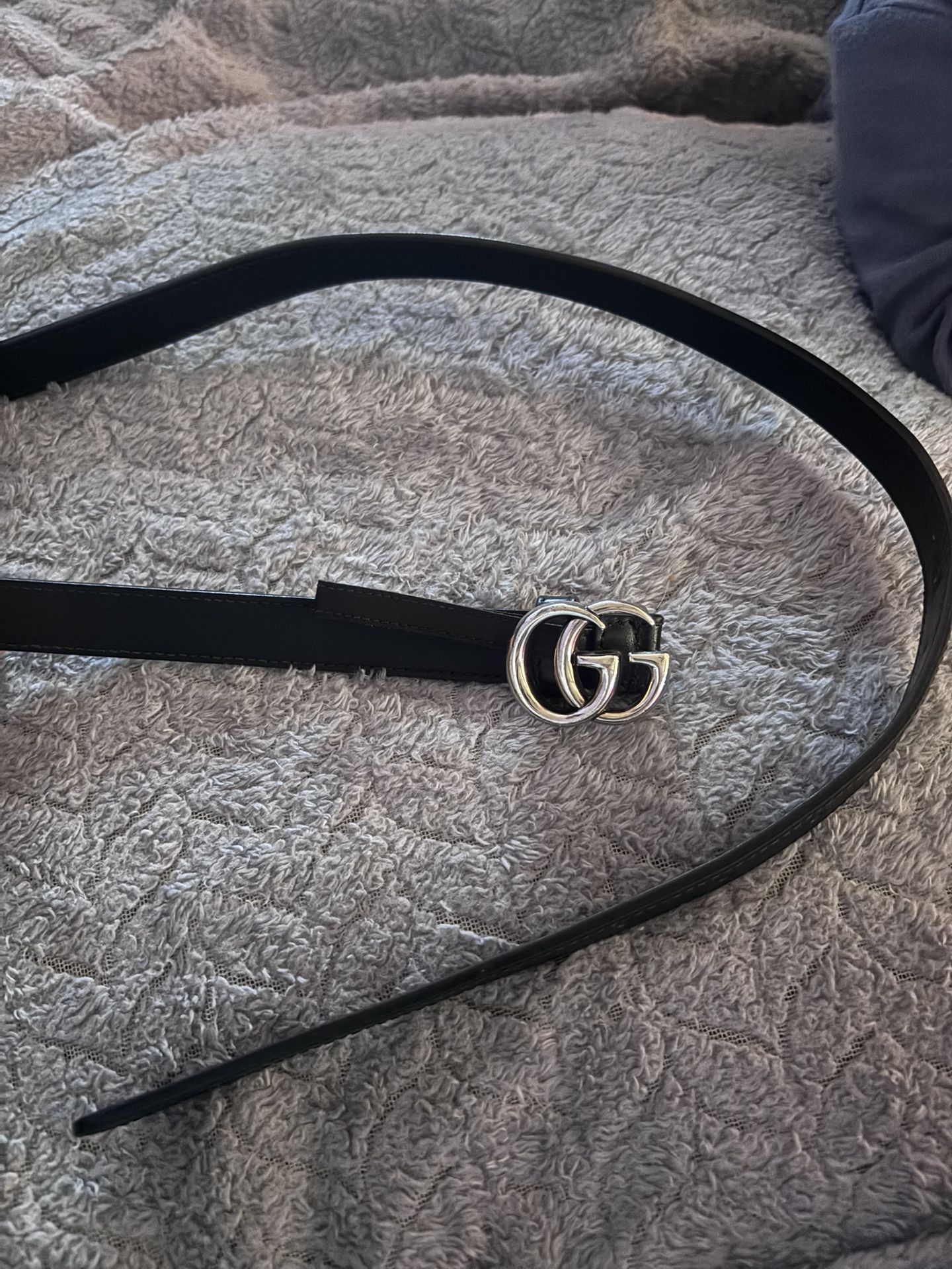 Silver Gucci Mini Belt 