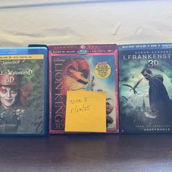 3D Blu Rays