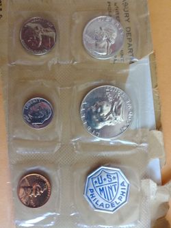 1957 Philadelphia Mint uncirculated coin pack