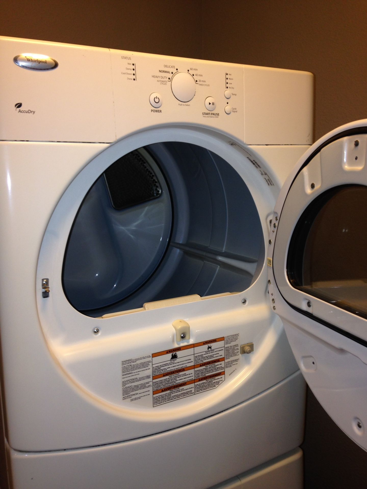 Whirlpool stackable washer&dryer