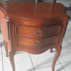Antique End Table,solid Wood
