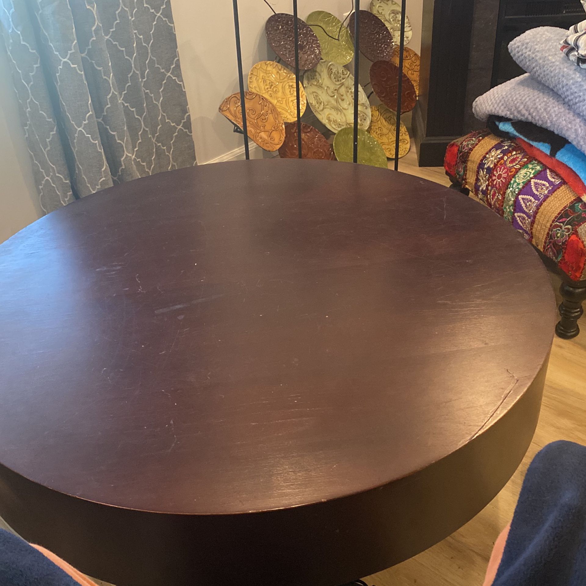 Beautiful brown round table 