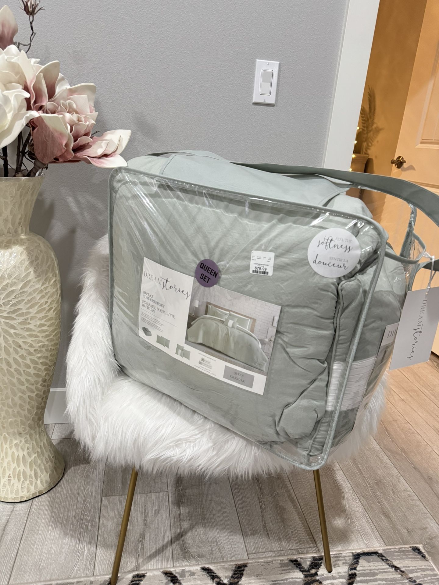 6 Pieces QUEEN Comforter Set