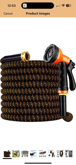 Expandable Garden Hose, 75FT Water Hose with 9-Function High-Pressure Spray Nozzle, Heavy Duty Flexible Hose