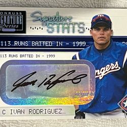 IVAN RODRIGUEZ AUTOGRAPH #54/113 
