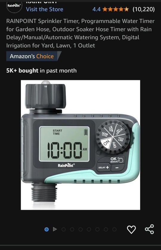 Sprinkler Timer, Programmable Water Timer for Garden Hose,