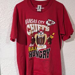 Vintage 1993 Kansas City Chiefs Taz Single Stitch Size L