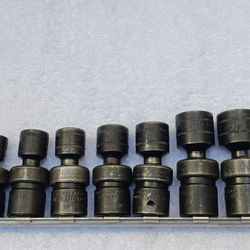Snap on 7 pc. 3/8" Driver , 6- points Metric impact Swivel socket set (10-12-13-14-15-17-18)