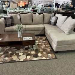 [OM] 🟪 Only $45 initial then take it home 🏡 Brand New 2 Piece Sectional With Chaise 